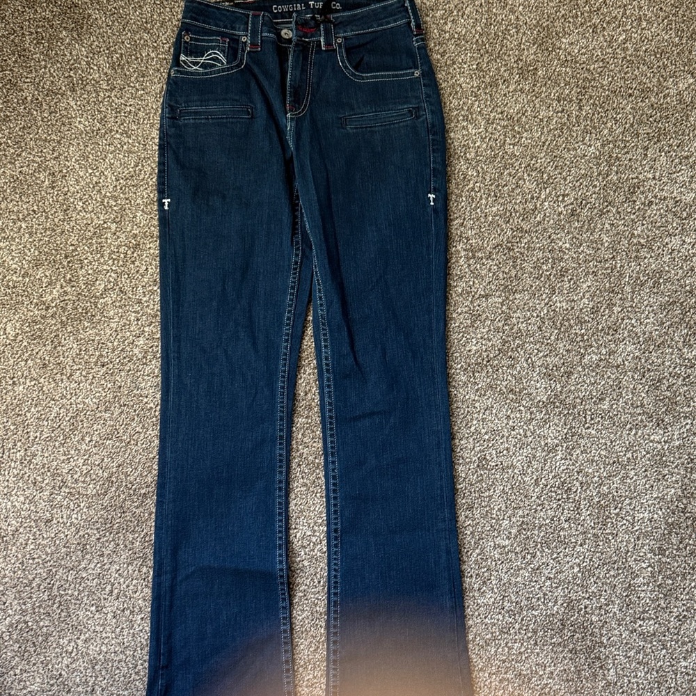 Cowgirl Tuff Dark Blue Boot Cut Jeans